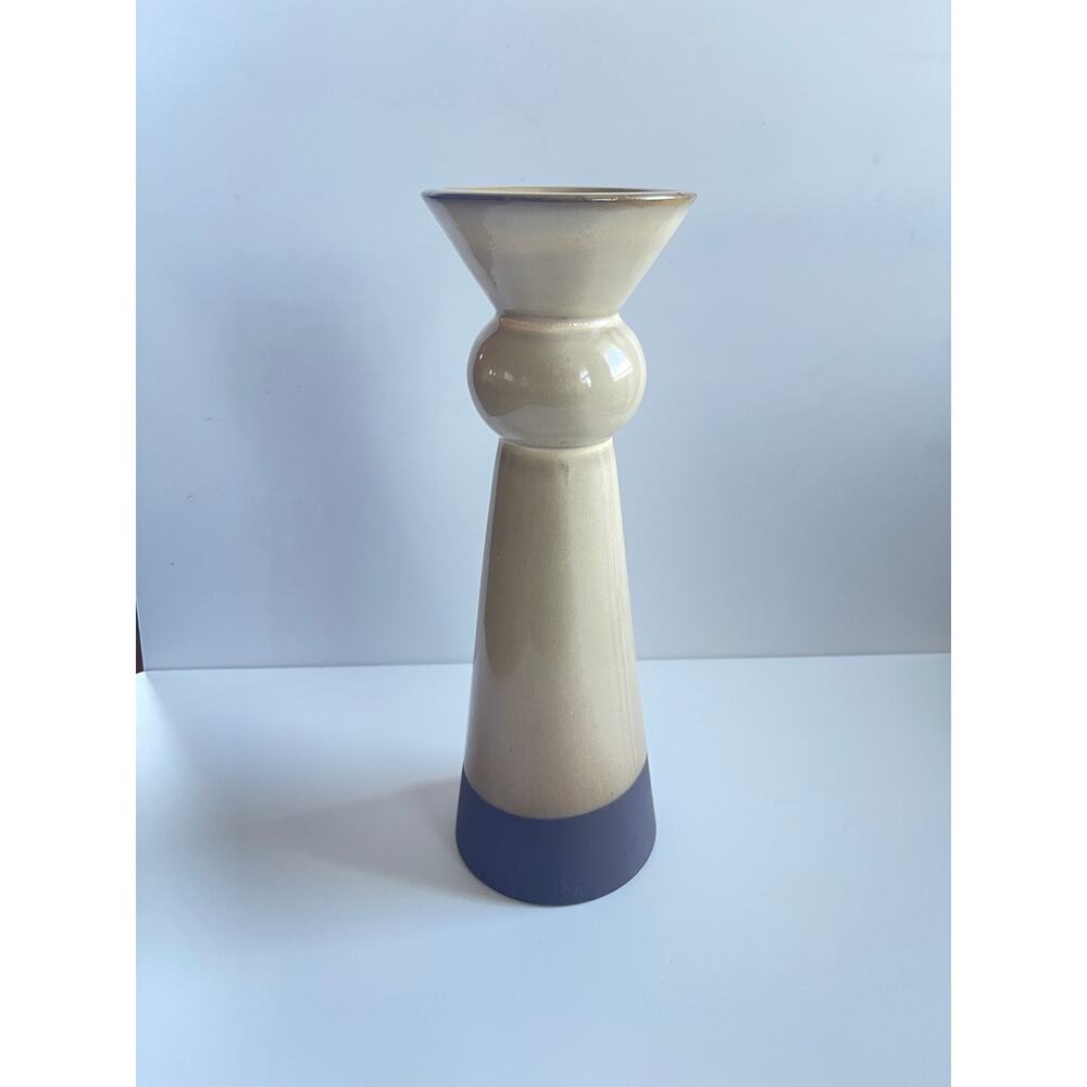 Ceramic HD Design Candleholder Single Ivory